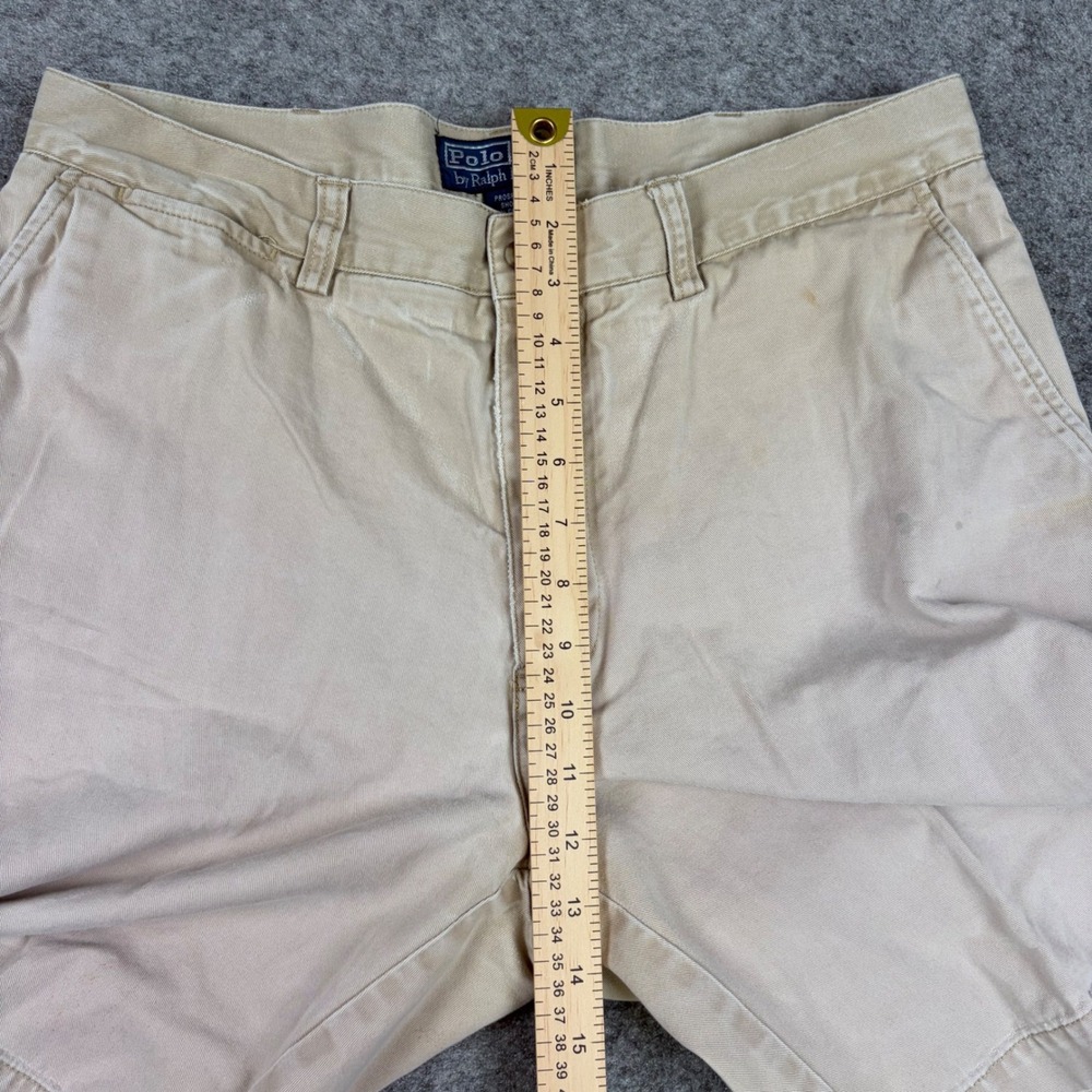 Vintage Polo Ralph Lauren Prospect Shorts Mens 34 Tan Golf Old Money Chino Twill - Picture 10 of 16